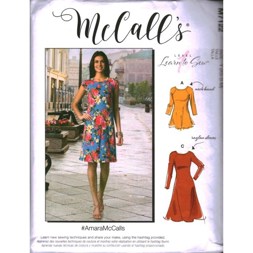 McCalls M7122 Misses Tunic Dresses Leggings Sewing Pattern Size XS-M Uncut